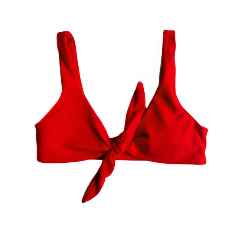 Cheap Swimwear Australia  Red Tie Up Bikini Top at PINKCOLADA