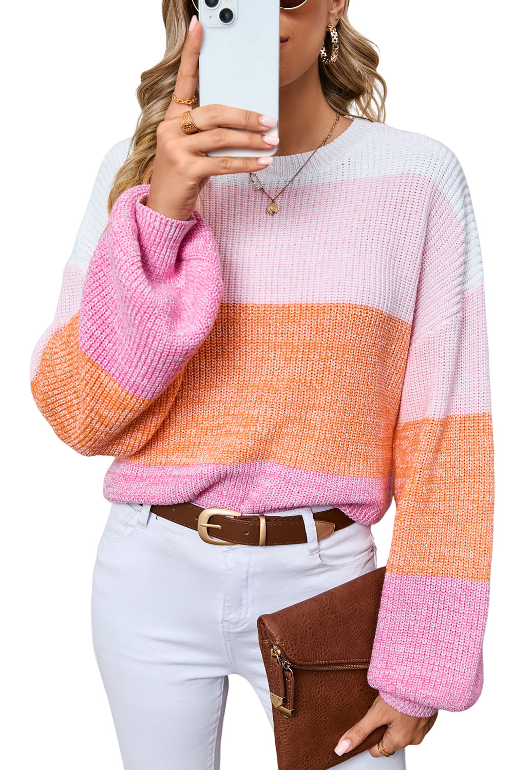 Pink loose outlet sweater