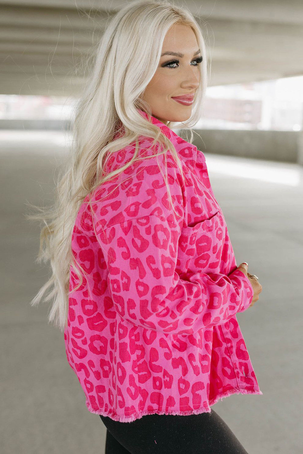 Pink cheetah print clearance jacket