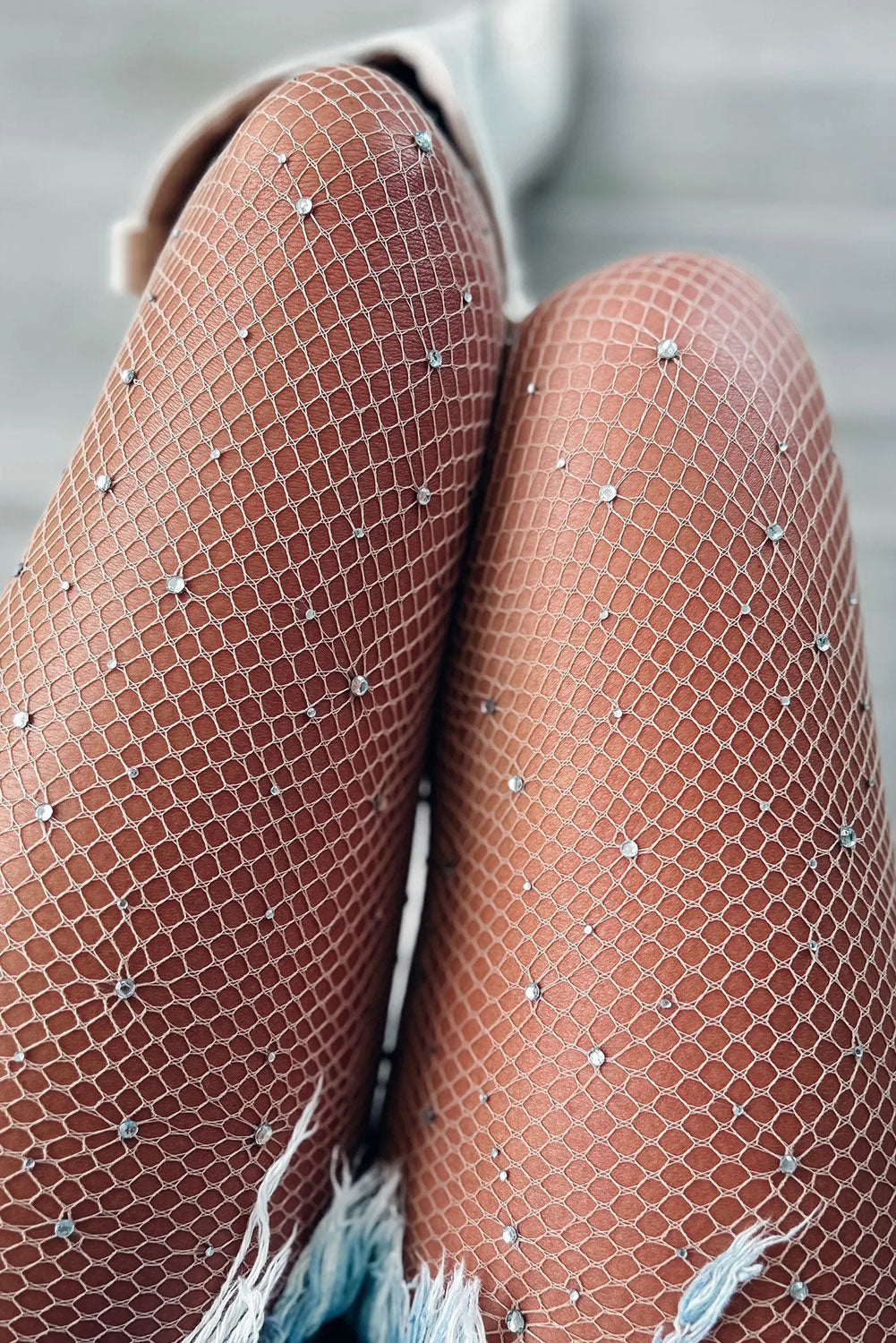 Women'S Sexy Sparkle Rhinestone Stockings High Waist Suspender Tights  Fishnet Pa