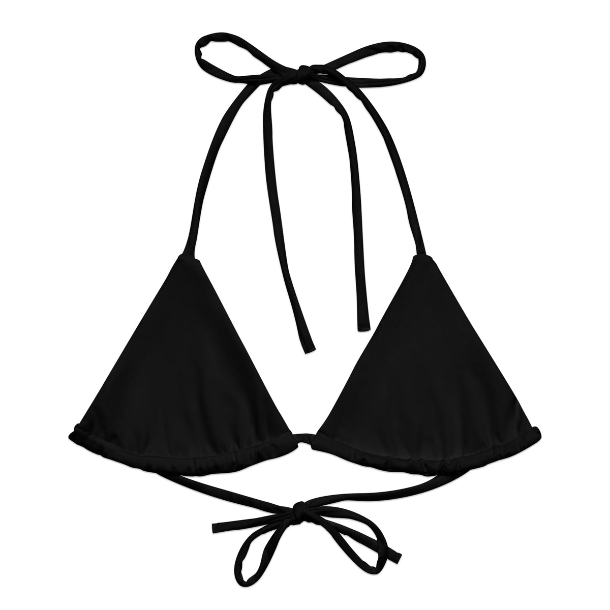 Wholesale Coron String BIkini Top - Black Rib for your store