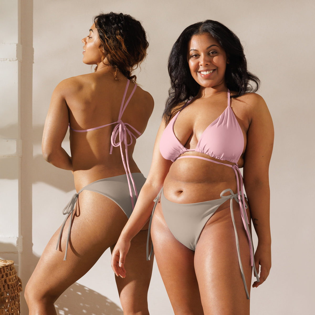 Bahamas Triangle Bikini Top in Blush Pink – Midnight Swimwear