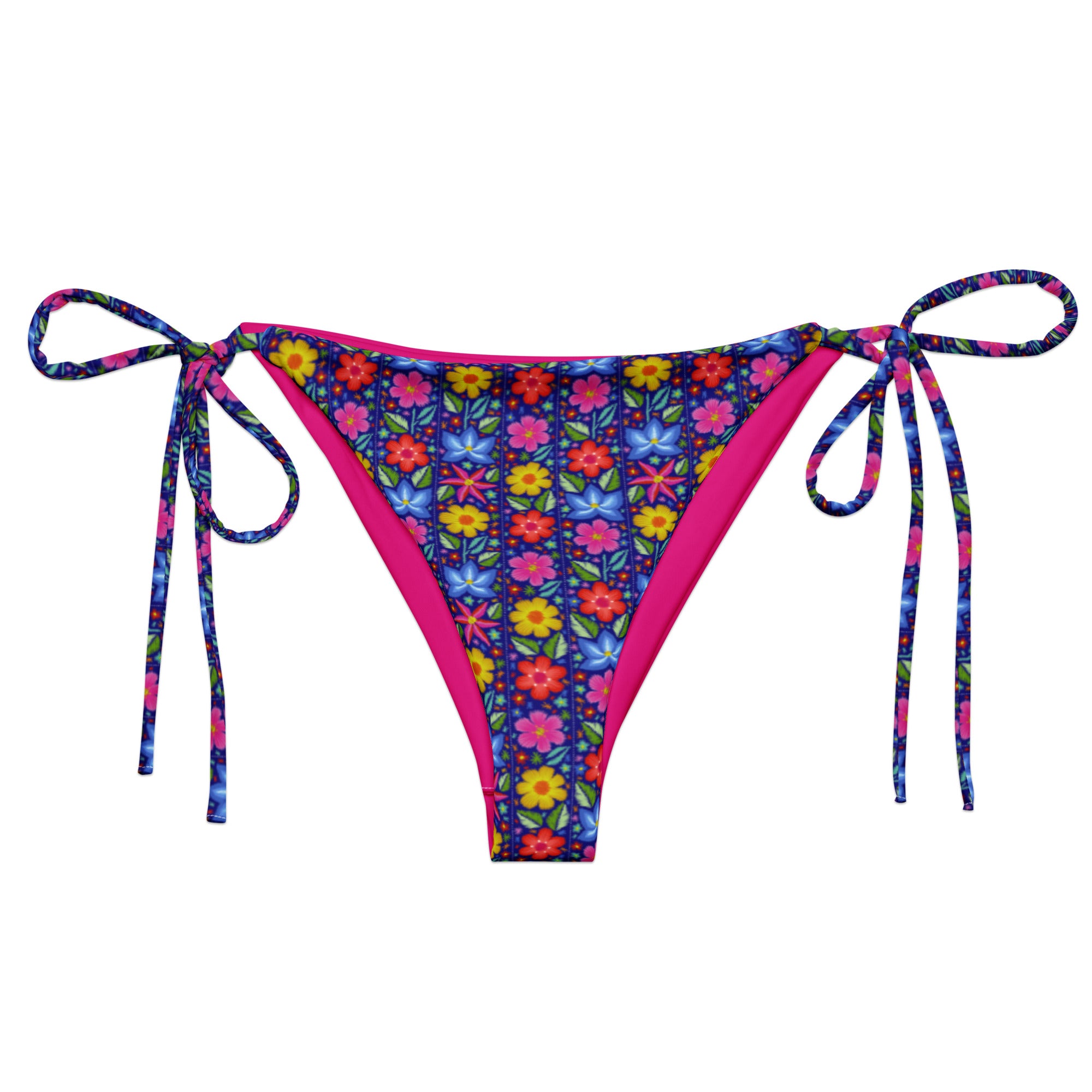 STRING BIKINI BOTTOM ECO STRIPED MEXICANA PINKCOLADA