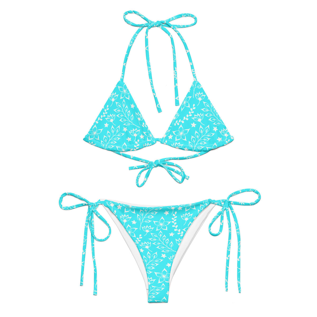 STRING BIKINI SET ECO - GARDEN PARTY LIGHT BLUE