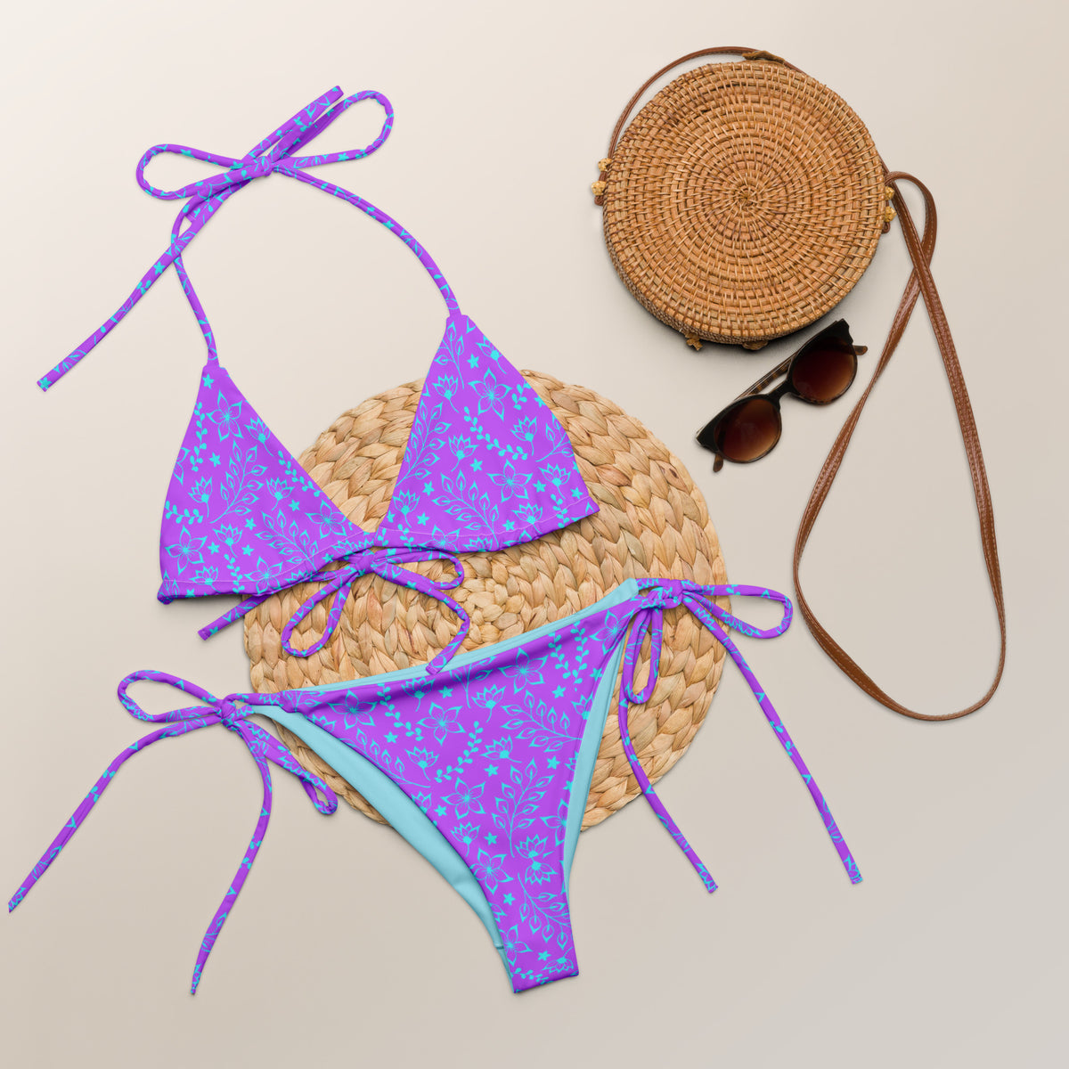 ColieCo Lingerie on X: SPACE theme bikini set - strappy longline