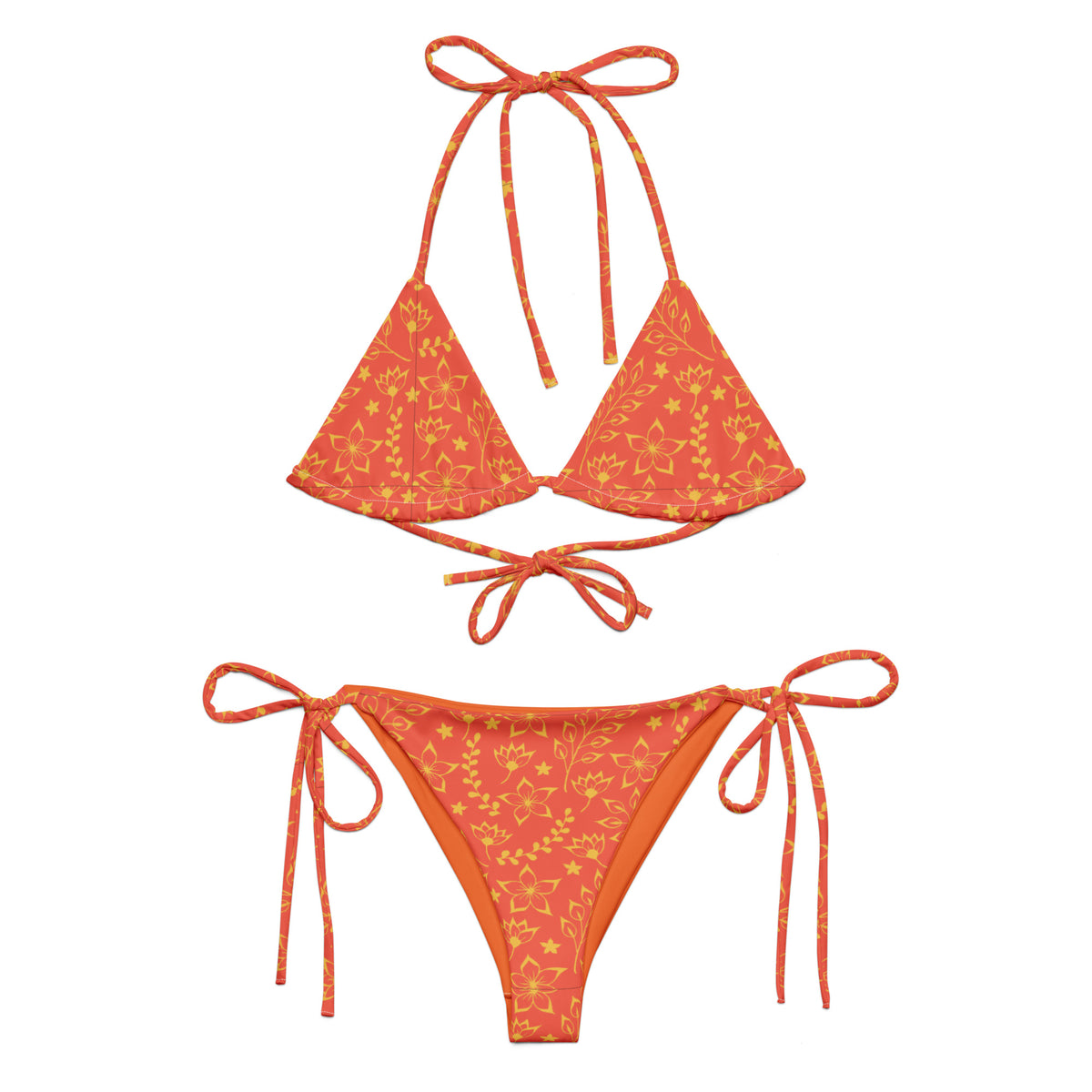 STRING BIKINI SET ECO - GARDEN ISLAND ORANGE