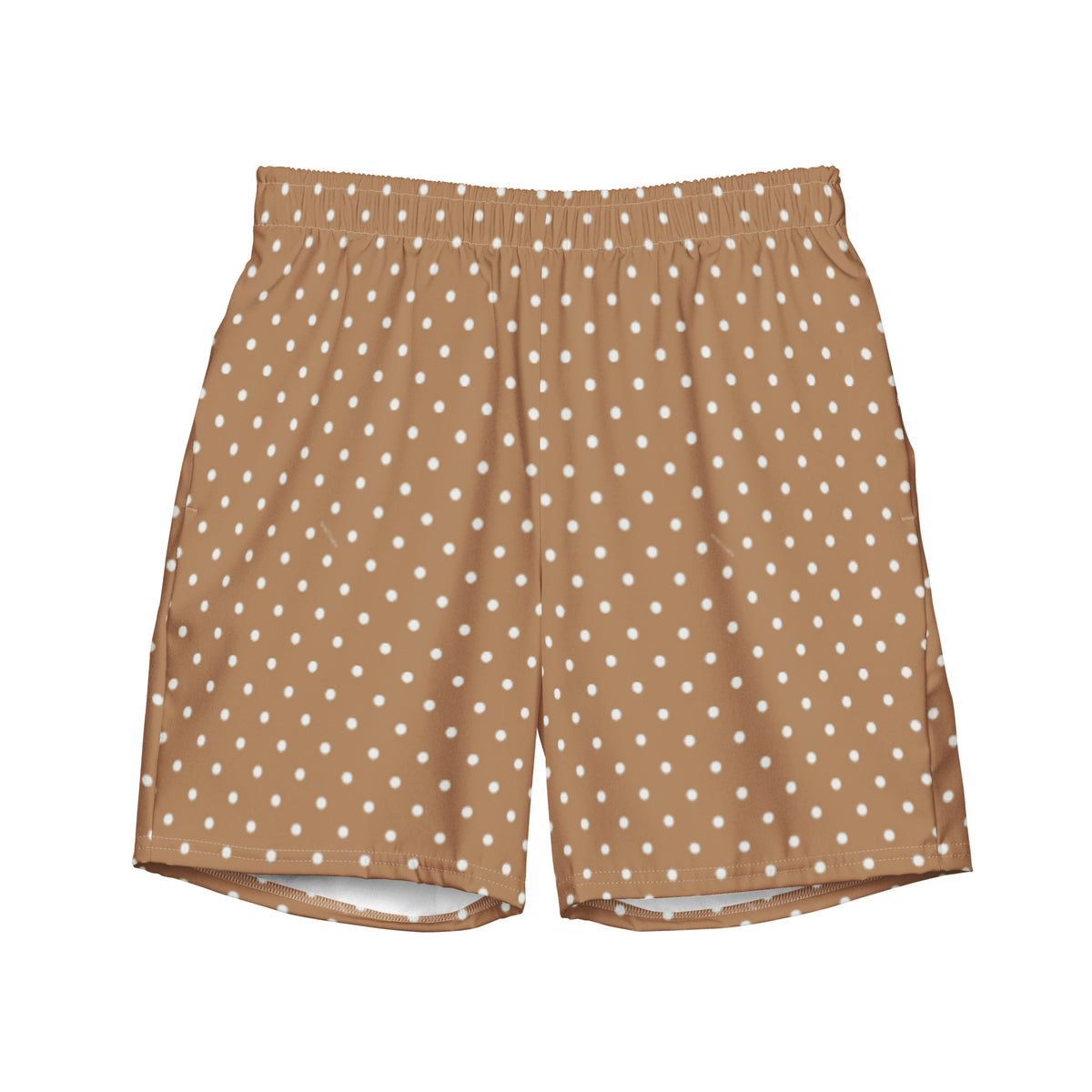 ECO MEN'S SWIM SHORTS | BROWN POLKA DOTS